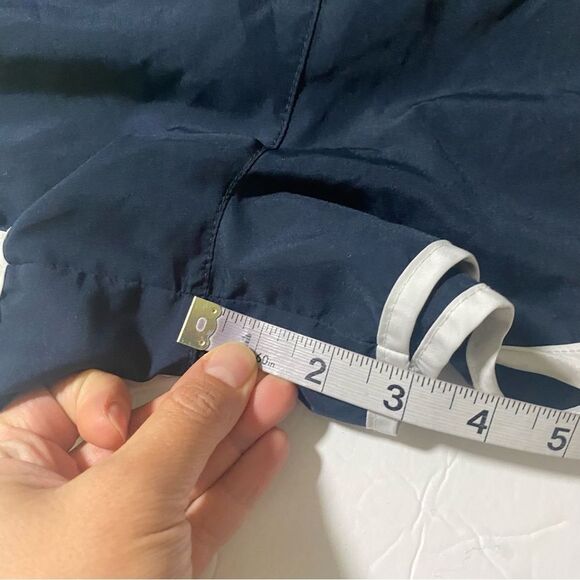 Nike running shorts Tempo navy blue white stripe classic line brief women’s L - Picture 7 of 10